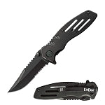 7" Pink Tactical Spring Assisted Pocket Knife with Serrated Edge