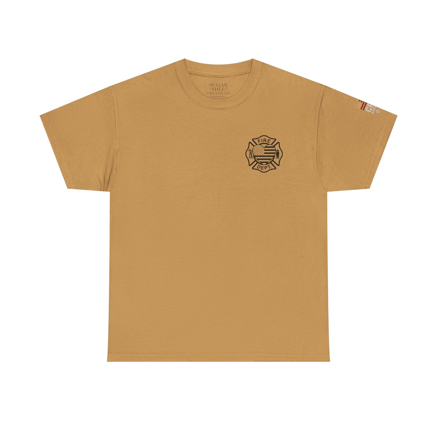 Firefighter Family Tribute Tee, Unisex Heavy Cotton Tee, Gift for Hero, Personalized Shirt, Firefighter Support, Family Bonding