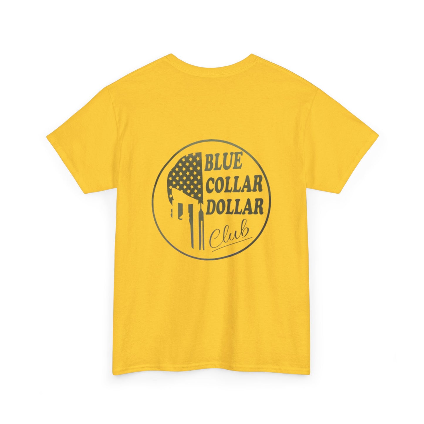 Unisex Heavy Cotton Tee - Blue Collar Dollar Club, Casual Wear, Gift for Tradespeople, Independence Day, Workwear Style