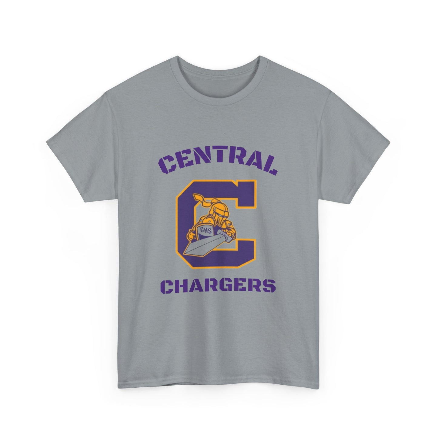 Central Chargers Unisex Heavy Cotton Tee, School Spirit Shirt, Game Day Apparel, Sports Team Merchandise, College Fan Gear