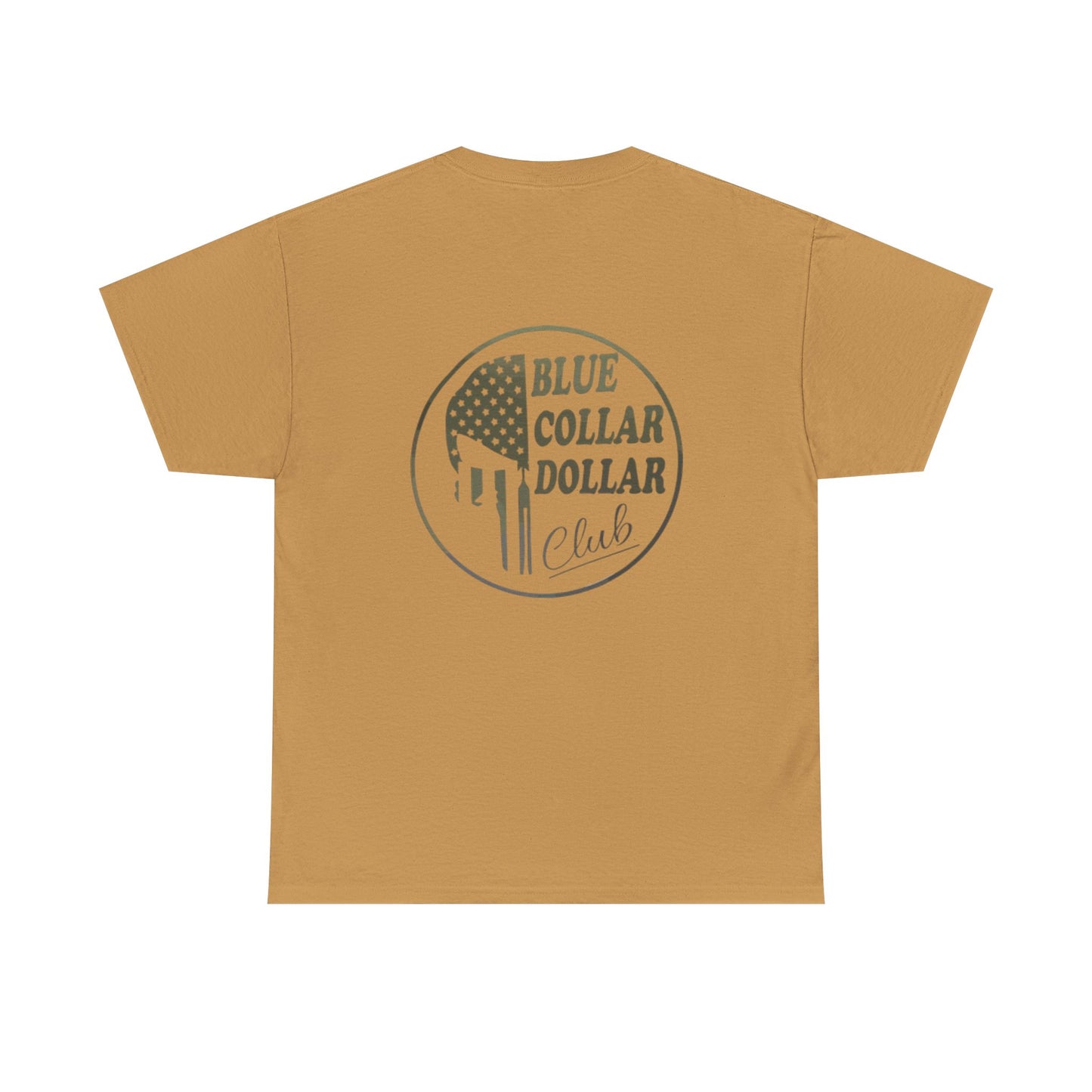 Unisex Heavy Cotton Tee - Blue Collar Dollar Club, Casual Wear, Gift for Tradespeople, Independence Day, Workwear Style