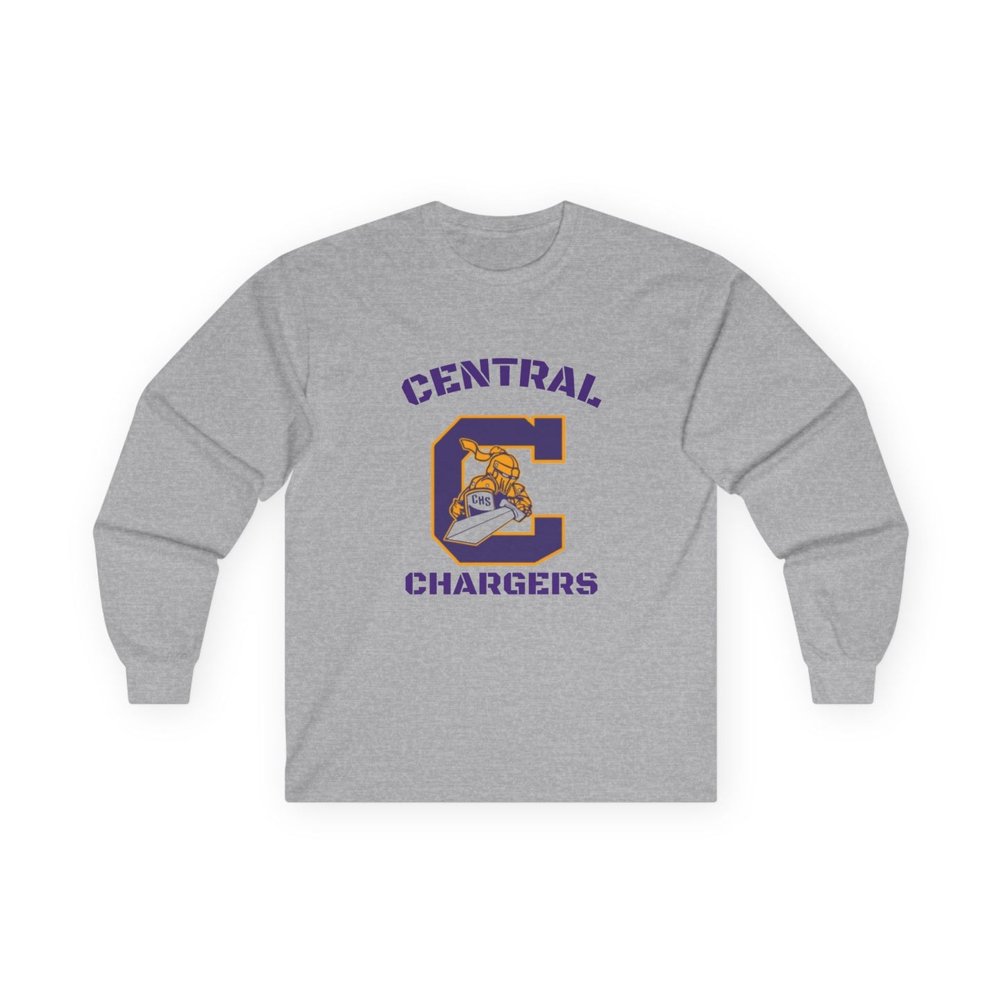 Central Chargers Long Sleeve Tee, Unisex Tee, School Spirit Shirt, Team Apparel, Sporty Gift, College Wear