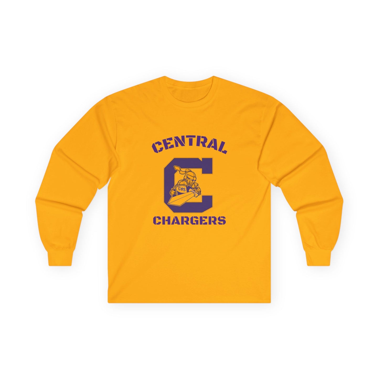 Central Chargers Long Sleeve Tee, Unisex Tee, School Spirit Shirt, Team Apparel, Sporty Gift, College Wear