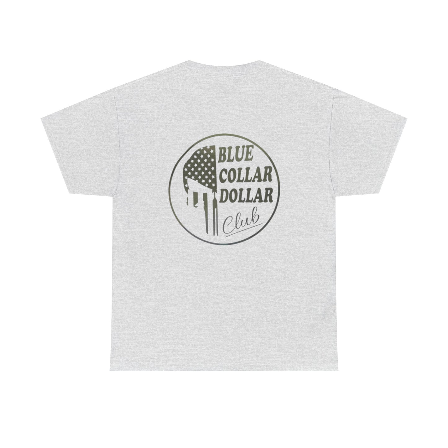 Unisex Heavy Cotton Tee - Blue Collar Dollar Club, Casual Wear, Gift for Tradespeople, Independence Day, Workwear Style