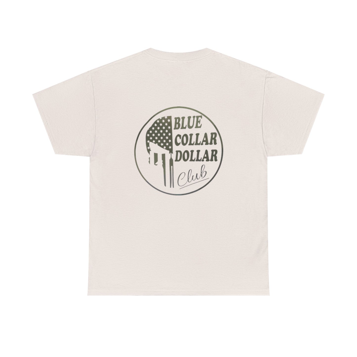 Unisex Heavy Cotton Tee - Blue Collar Dollar Club, Casual Wear, Gift for Tradespeople, Independence Day, Workwear Style