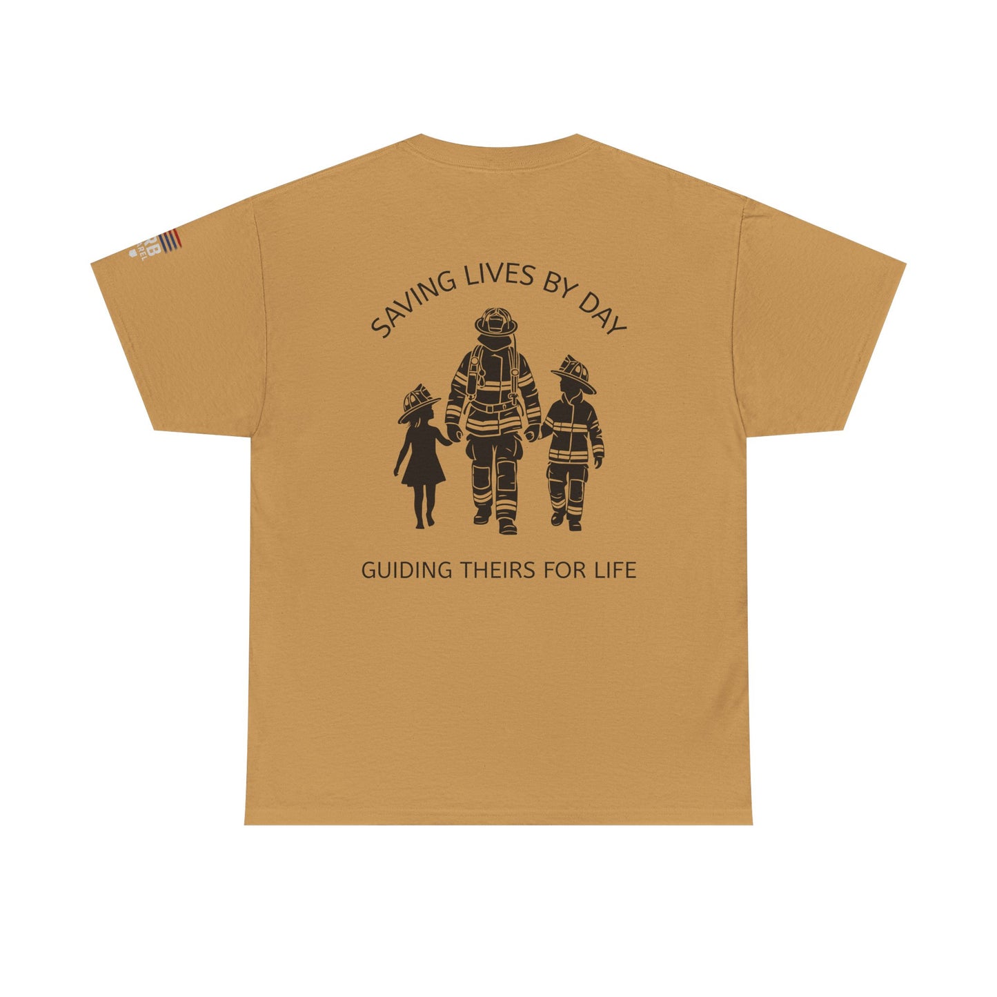 Firefighter Family Tribute Tee, Unisex Heavy Cotton Tee, Gift for Hero, Personalized Shirt, Firefighter Support, Family Bonding