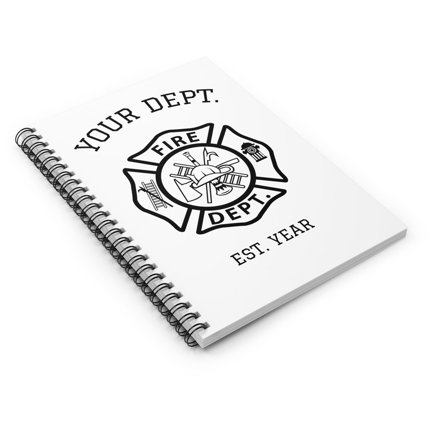 Custom Fire Department Spiral Notebook - Gift for Firefighter, Journaling, Everyday Use, College, Office Supplies, Personalized