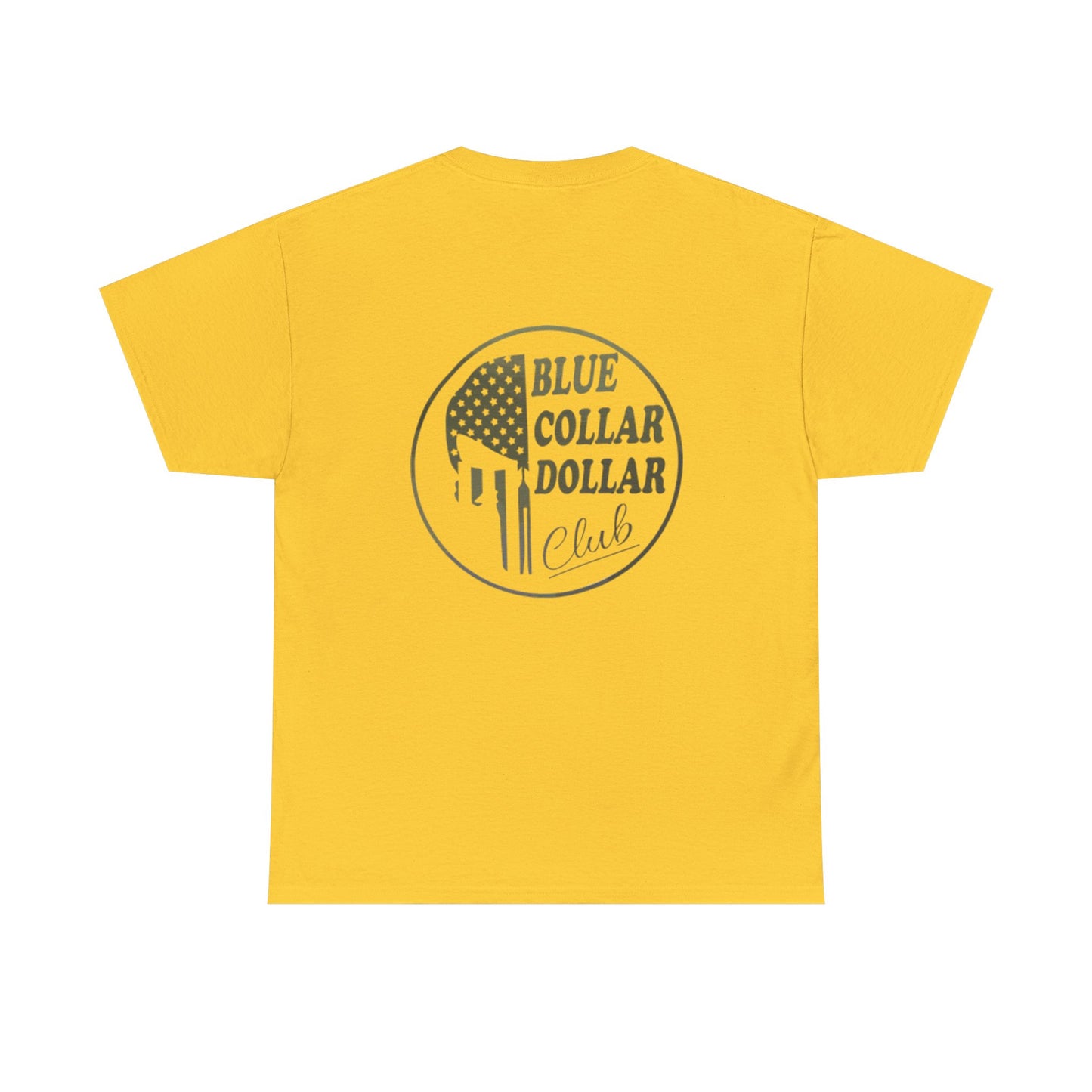 Unisex Heavy Cotton Tee - Blue Collar Dollar Club, Casual Wear, Gift for Tradespeople, Independence Day, Workwear Style