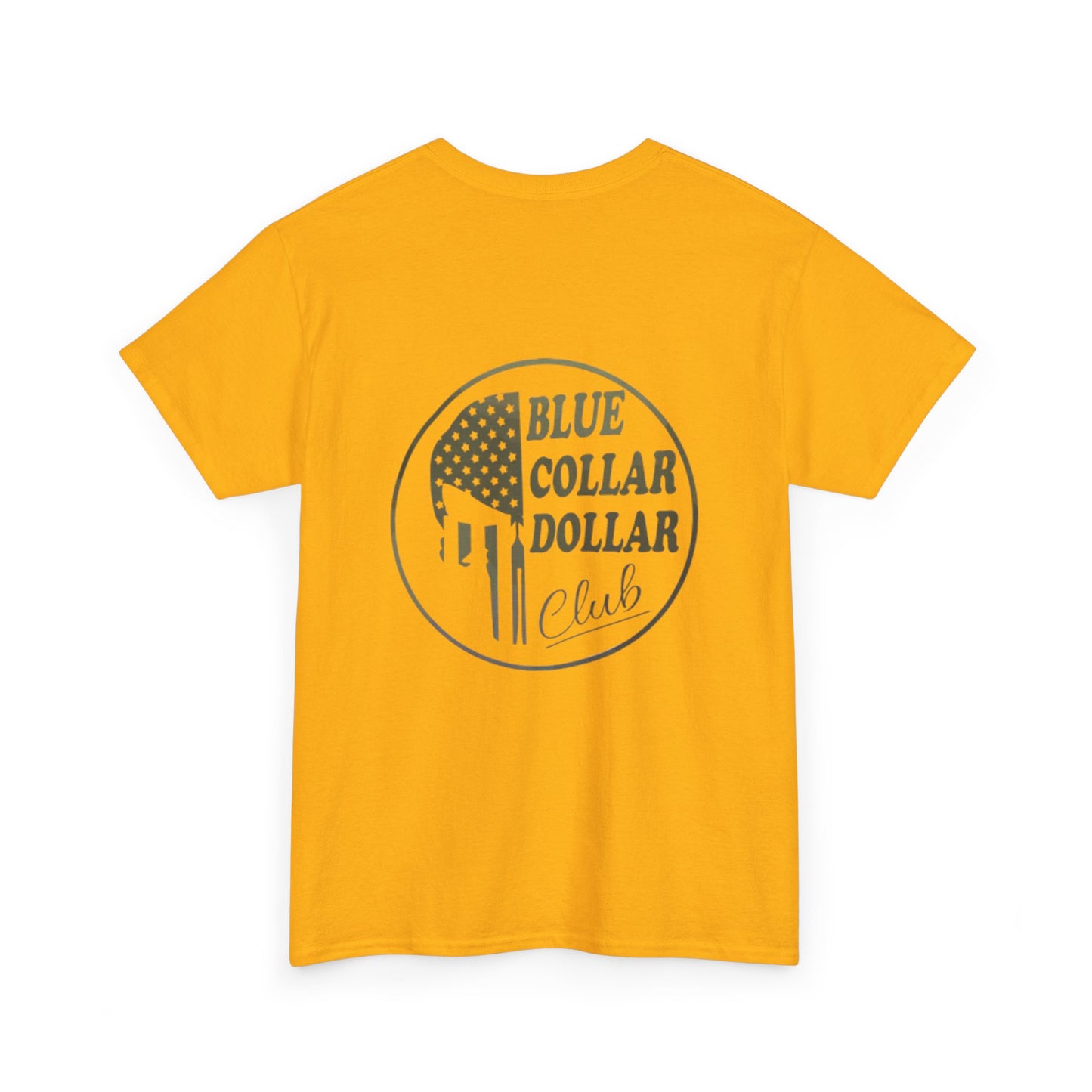 Unisex Heavy Cotton Tee - Blue Collar Dollar Club, Casual Wear, Gift for Tradespeople, Independence Day, Workwear Style