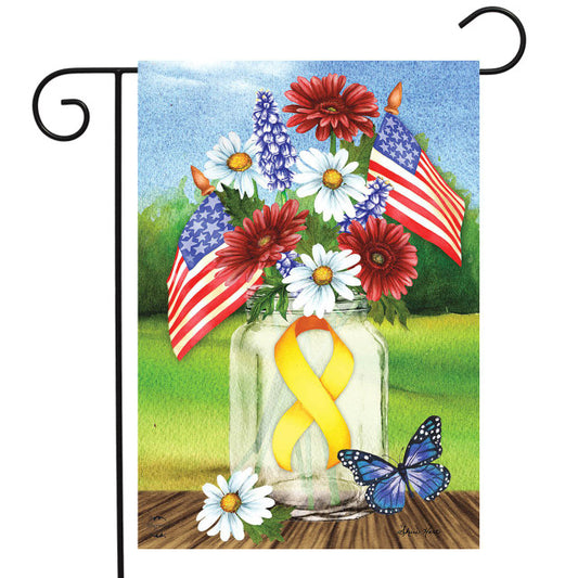 Briarwood Lane Support Our Troops Mason Jar Garden Flag