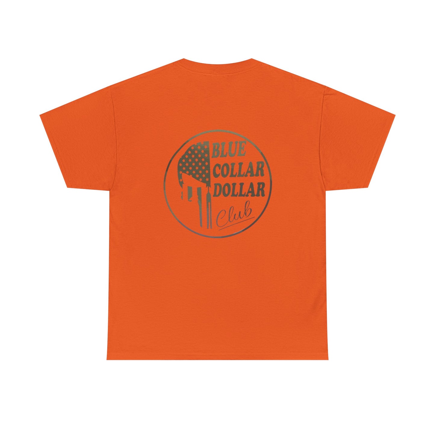 Unisex Heavy Cotton Tee - Blue Collar Dollar Club, Casual Wear, Gift for Tradespeople, Independence Day, Workwear Style