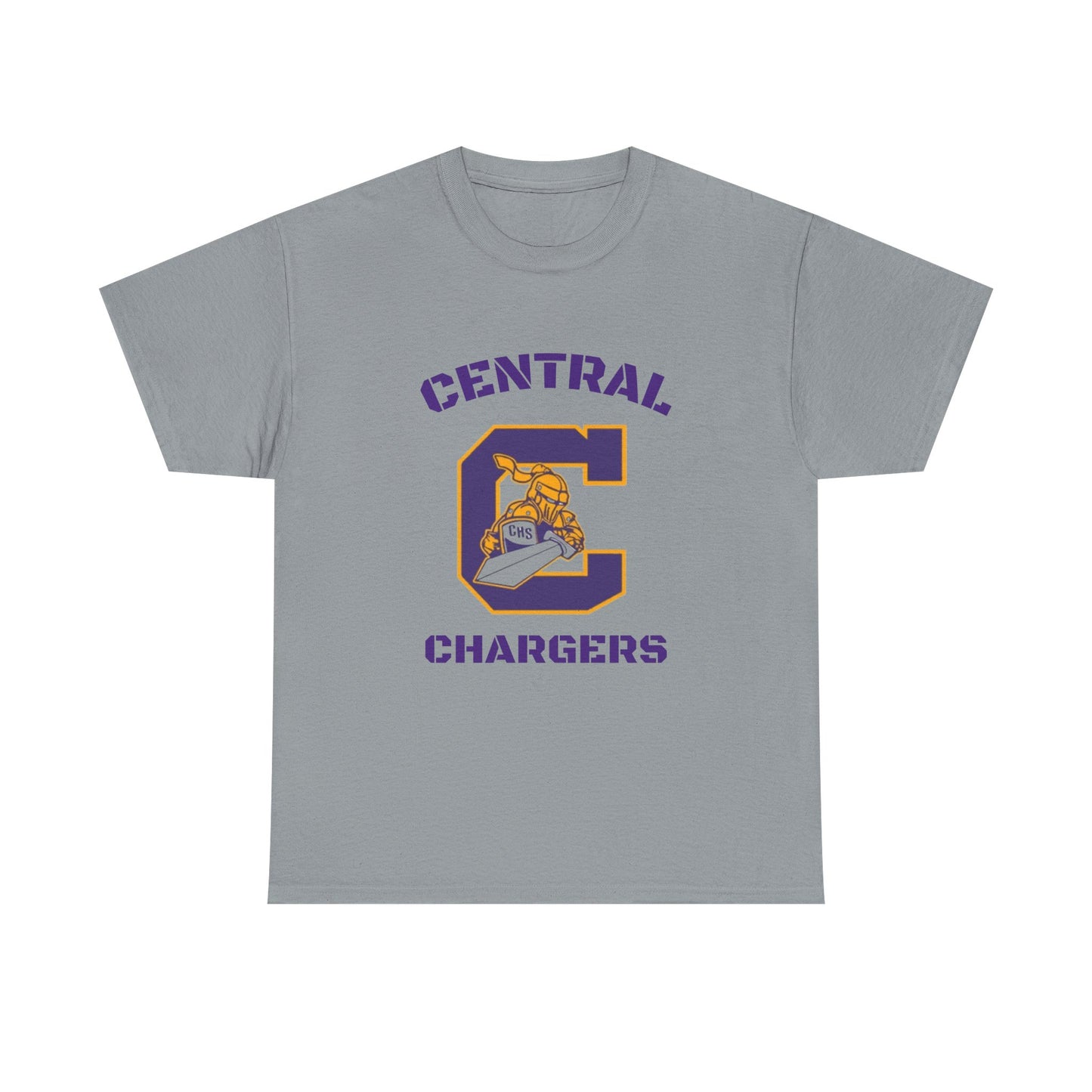 Central Chargers Unisex Heavy Cotton Tee, School Spirit Shirt, Game Day Apparel, Sports Team Merchandise, College Fan Gear