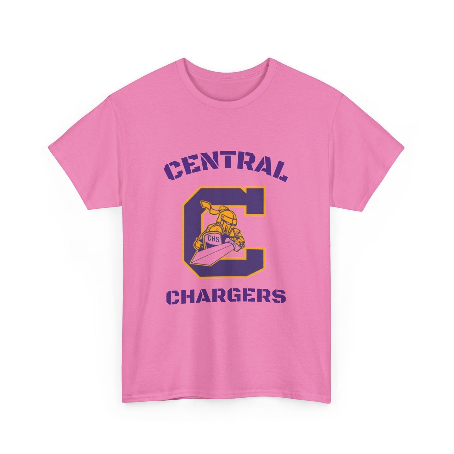 Central Chargers Unisex Heavy Cotton Tee, School Spirit Shirt, Game Day Apparel, Sports Team Merchandise, College Fan Gear