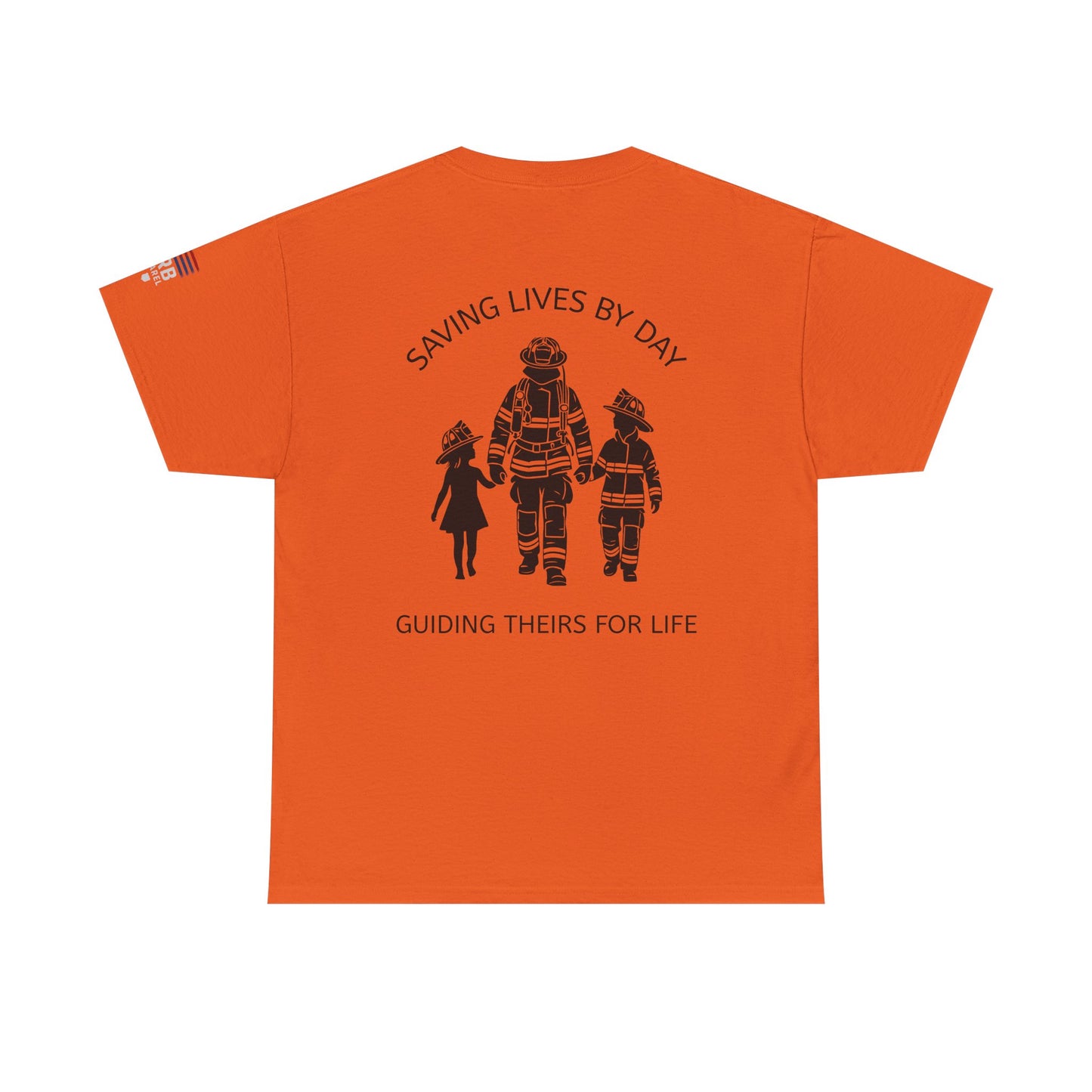 Firefighter Family Tribute Tee, Unisex Heavy Cotton Tee, Gift for Hero, Personalized Shirt, Firefighter Support, Family Bonding