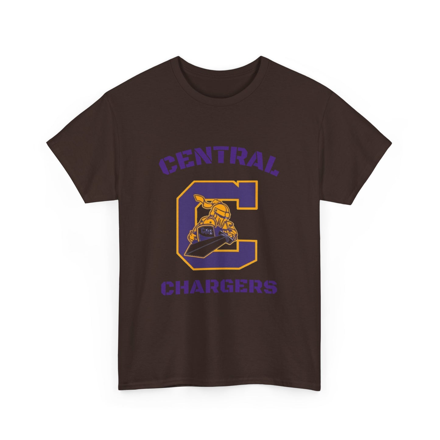 Central Chargers Unisex Heavy Cotton Tee, School Spirit Shirt, Game Day Apparel, Sports Team Merchandise, College Fan Gear