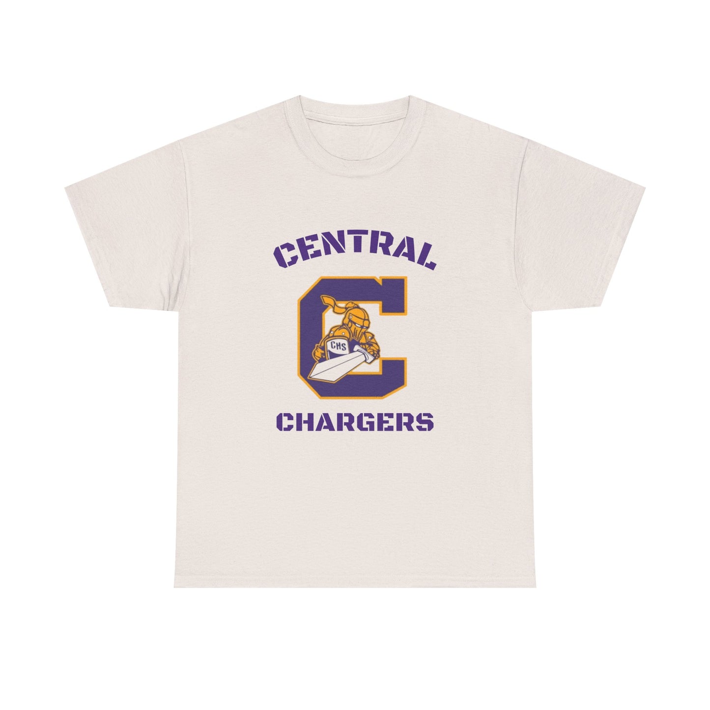 Central Chargers Unisex Heavy Cotton Tee, School Spirit Shirt, Game Day Apparel, Sports Team Merchandise, College Fan Gear