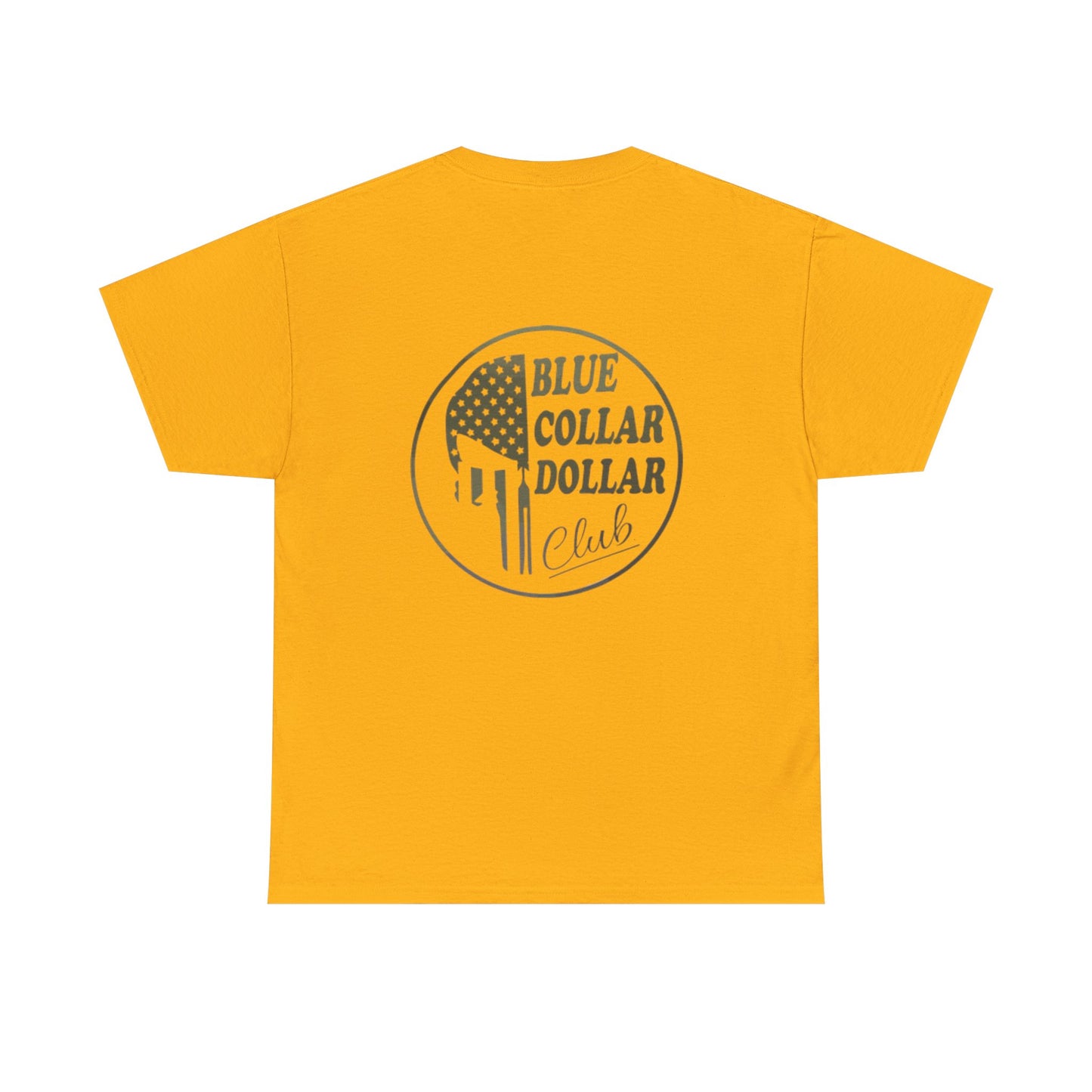 Unisex Heavy Cotton Tee - Blue Collar Dollar Club, Casual Wear, Gift for Tradespeople, Independence Day, Workwear Style