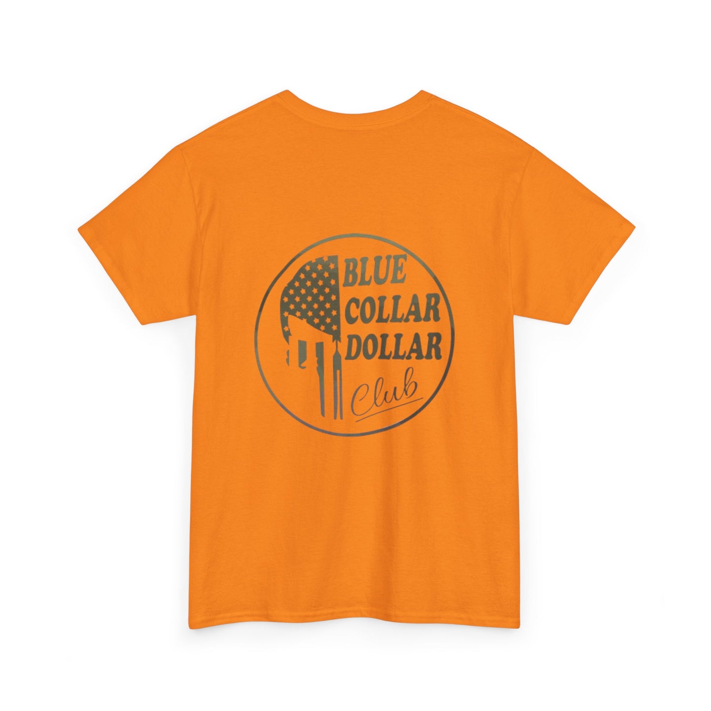 Unisex Heavy Cotton Tee - Blue Collar Dollar Club, Casual Wear, Gift for Tradespeople, Independence Day, Workwear Style