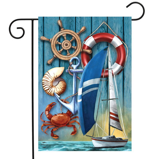 Briarwood Lane Nautical Adventure Garden Flag