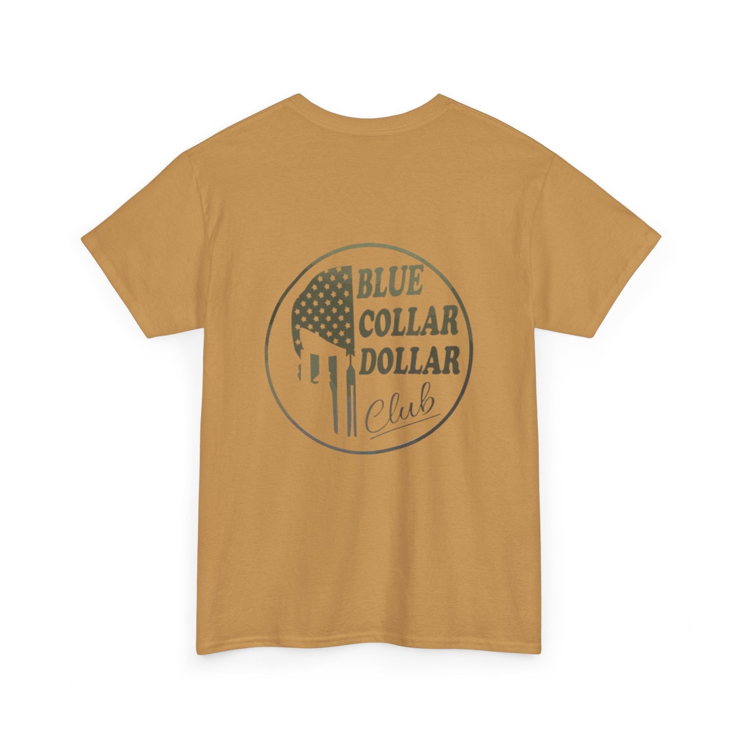Unisex Heavy Cotton Tee - Blue Collar Dollar Club, Casual Wear, Gift for Tradespeople, Independence Day, Workwear Style