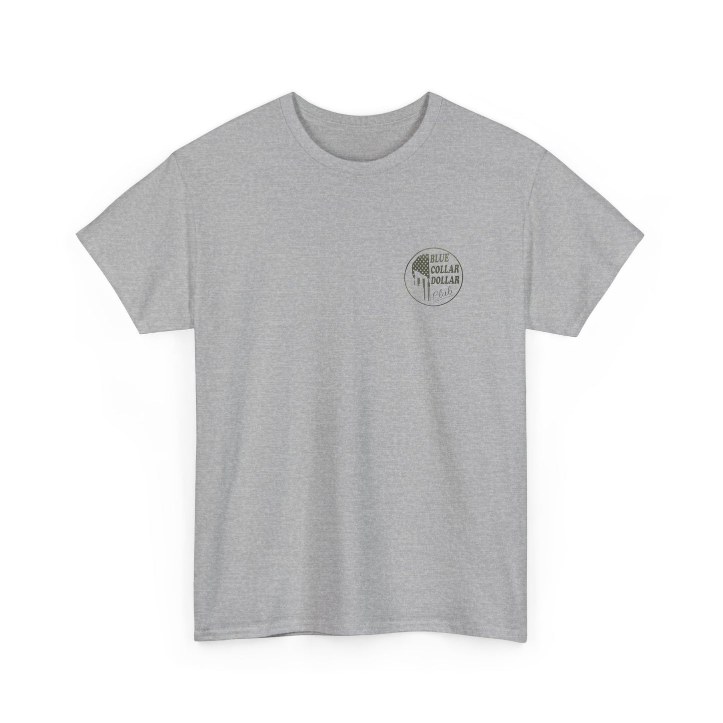 Unisex Heavy Cotton Tee - Blue Collar Dollar Club, Casual Wear, Gift for Tradespeople, Independence Day, Workwear Style