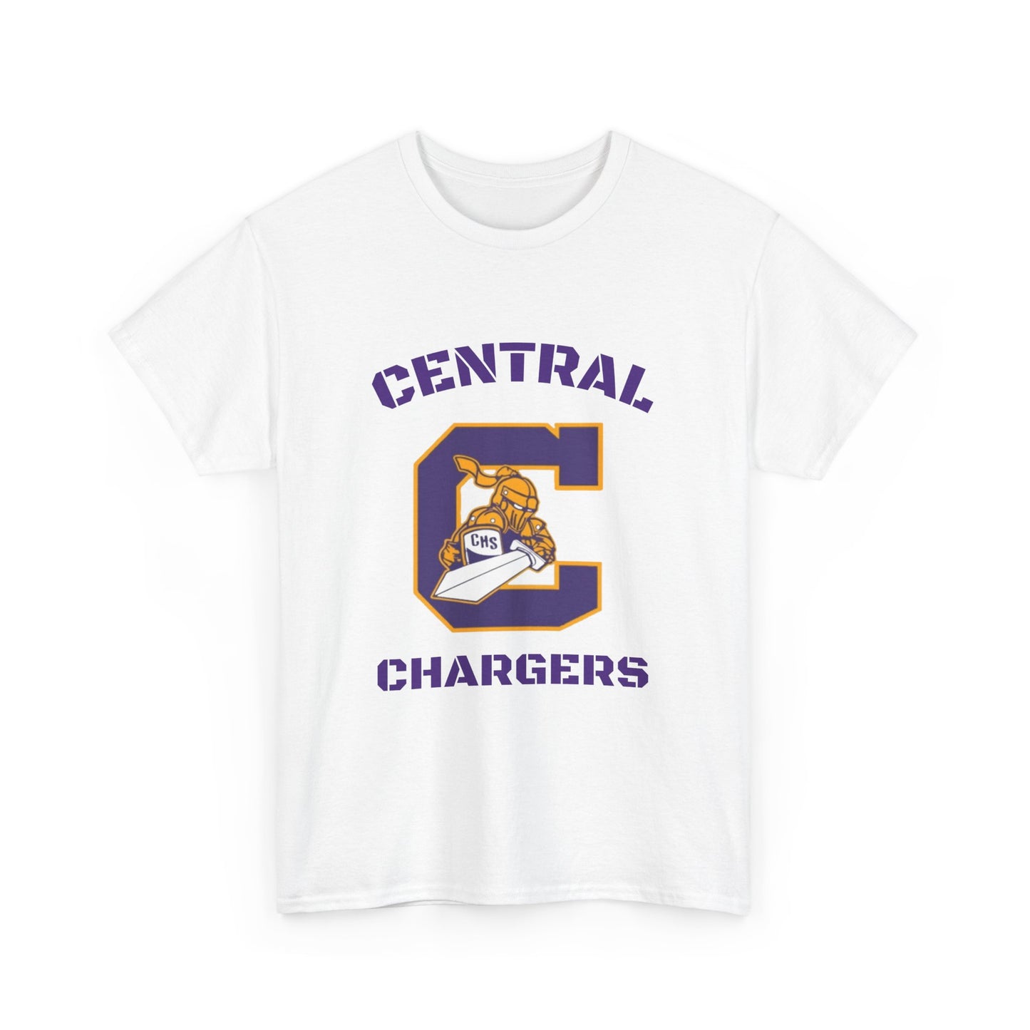 Central Chargers Unisex Heavy Cotton Tee, School Spirit Shirt, Game Day Apparel, Sports Team Merchandise, College Fan Gear