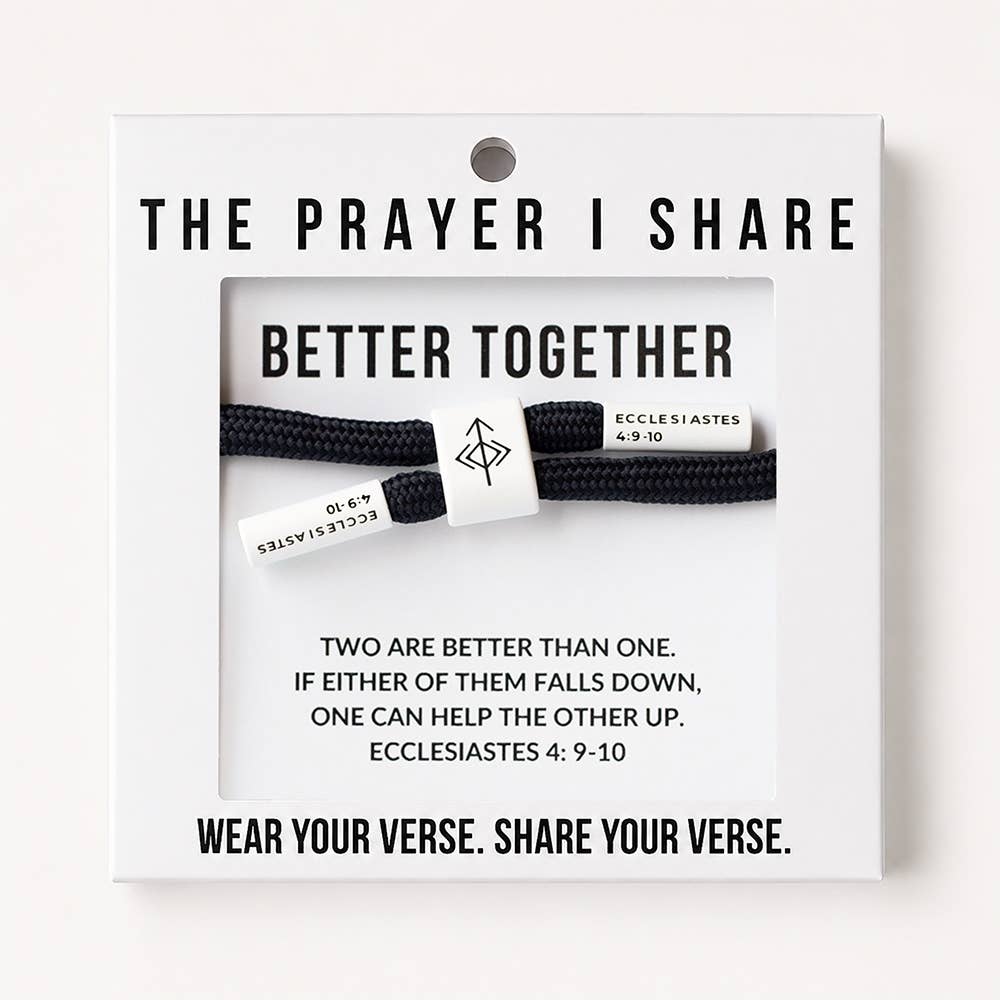 BETTER TOGETHER Christian Cord Bracelet, Bible Verse Gifts
