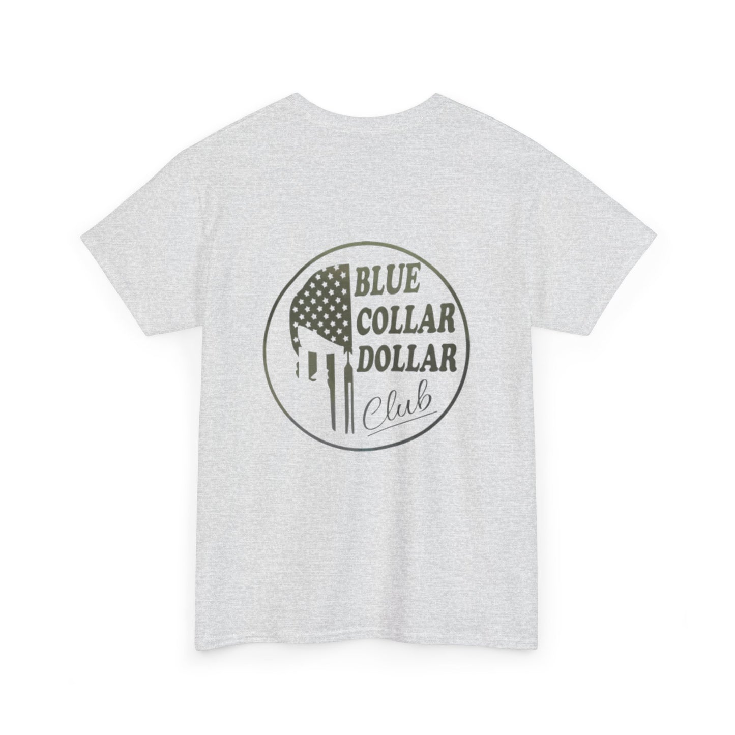Unisex Heavy Cotton Tee - Blue Collar Dollar Club, Casual Wear, Gift for Tradespeople, Independence Day, Workwear Style