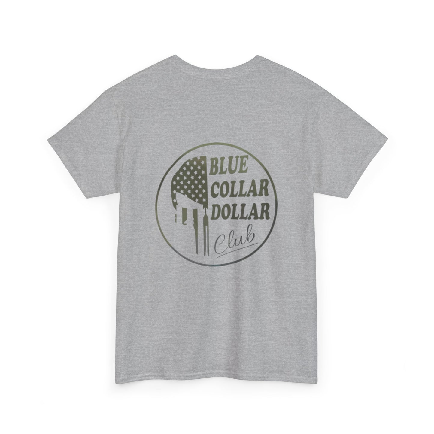 Unisex Heavy Cotton Tee - Blue Collar Dollar Club, Casual Wear, Gift for Tradespeople, Independence Day, Workwear Style