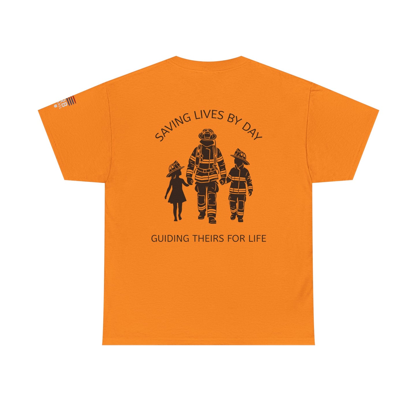 Firefighter Family Tribute Tee, Unisex Heavy Cotton Tee, Gift for Hero, Personalized Shirt, Firefighter Support, Family Bonding