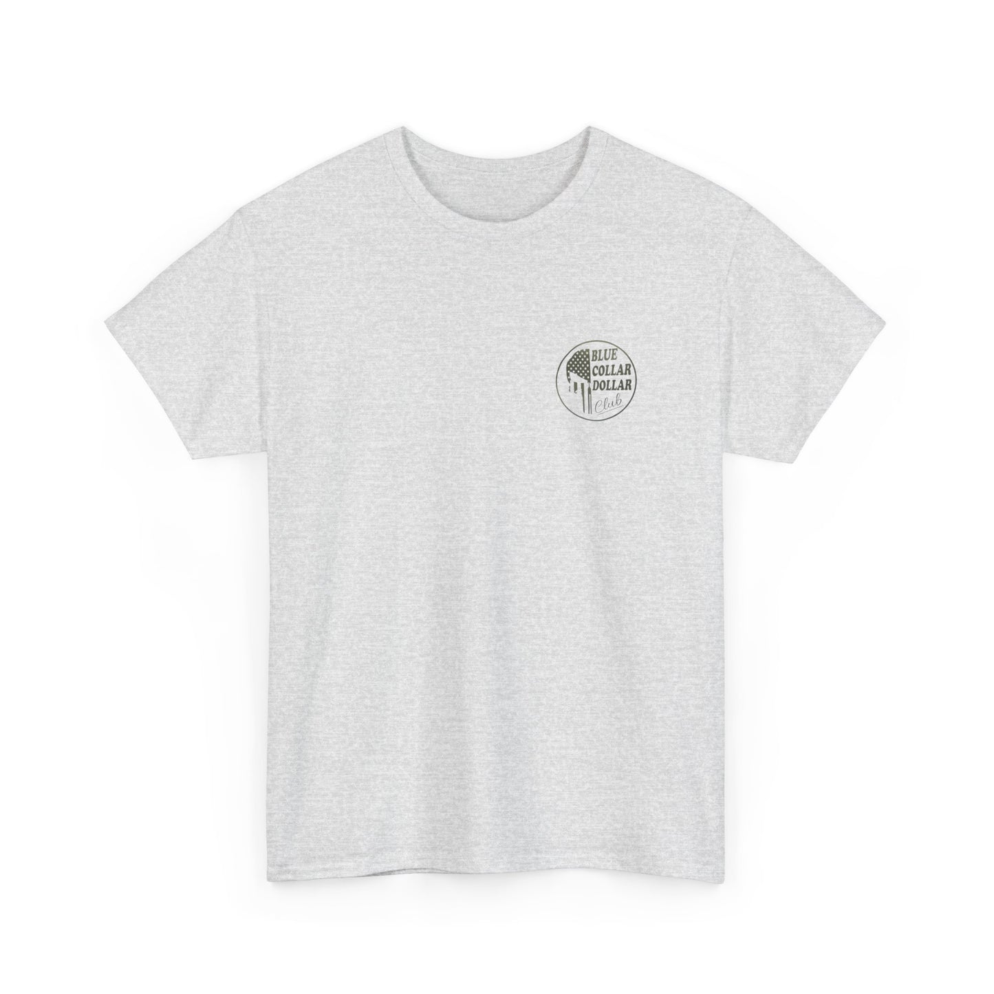 Unisex Heavy Cotton Tee - Blue Collar Dollar Club, Casual Wear, Gift for Tradespeople, Independence Day, Workwear Style