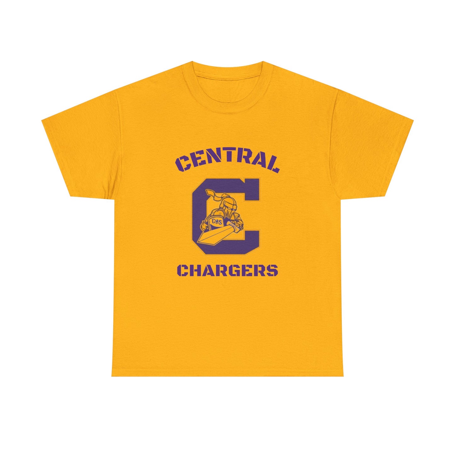 Central Chargers Unisex Heavy Cotton Tee, School Spirit Shirt, Game Day Apparel, Sports Team Merchandise, College Fan Gear