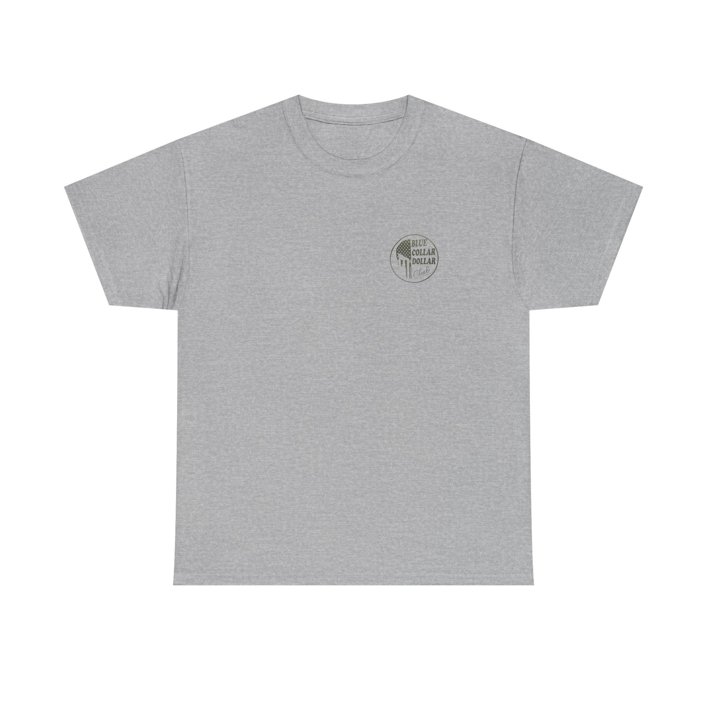 Unisex Heavy Cotton Tee - Blue Collar Dollar Club, Casual Wear, Gift for Tradespeople, Independence Day, Workwear Style
