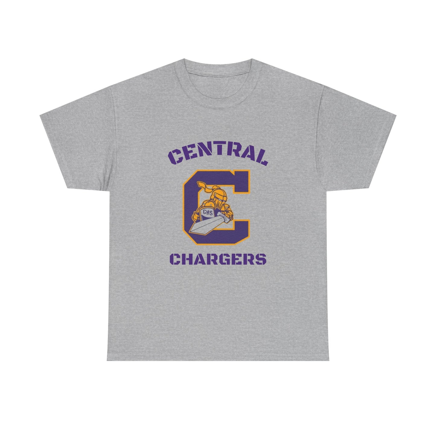 Central Chargers Unisex Heavy Cotton Tee, School Spirit Shirt, Game Day Apparel, Sports Team Merchandise, College Fan Gear