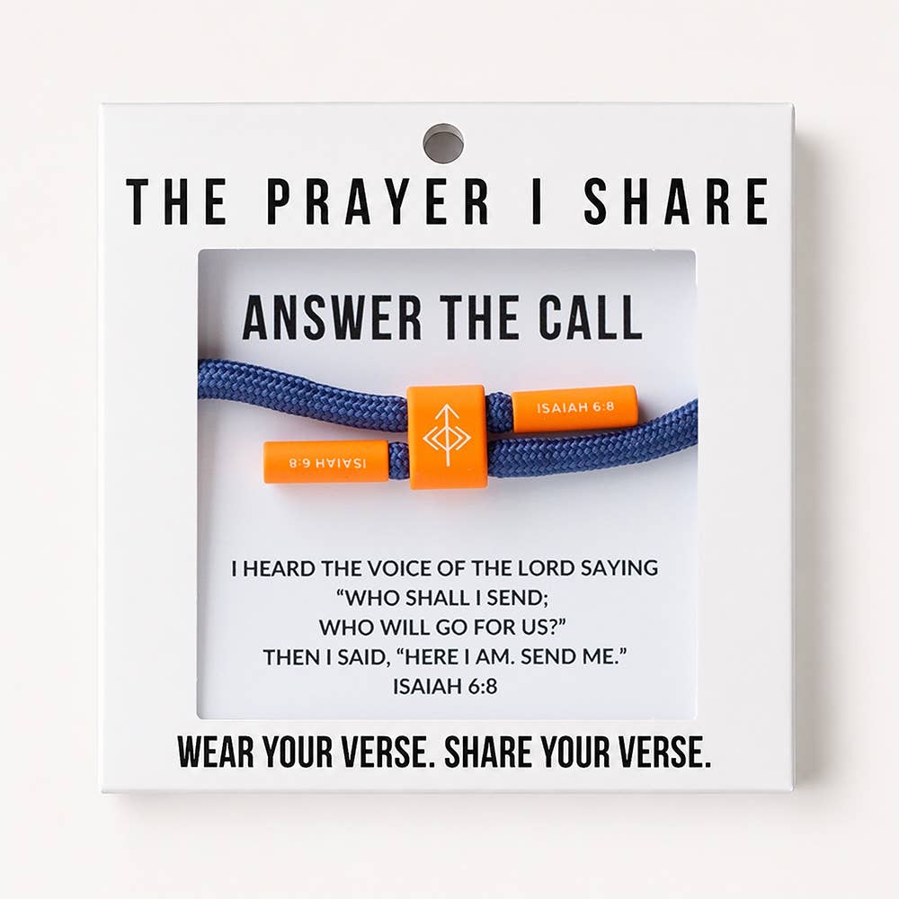 ANSWER THE CALL Christian Cord Bracelet, Bible Verse Gift