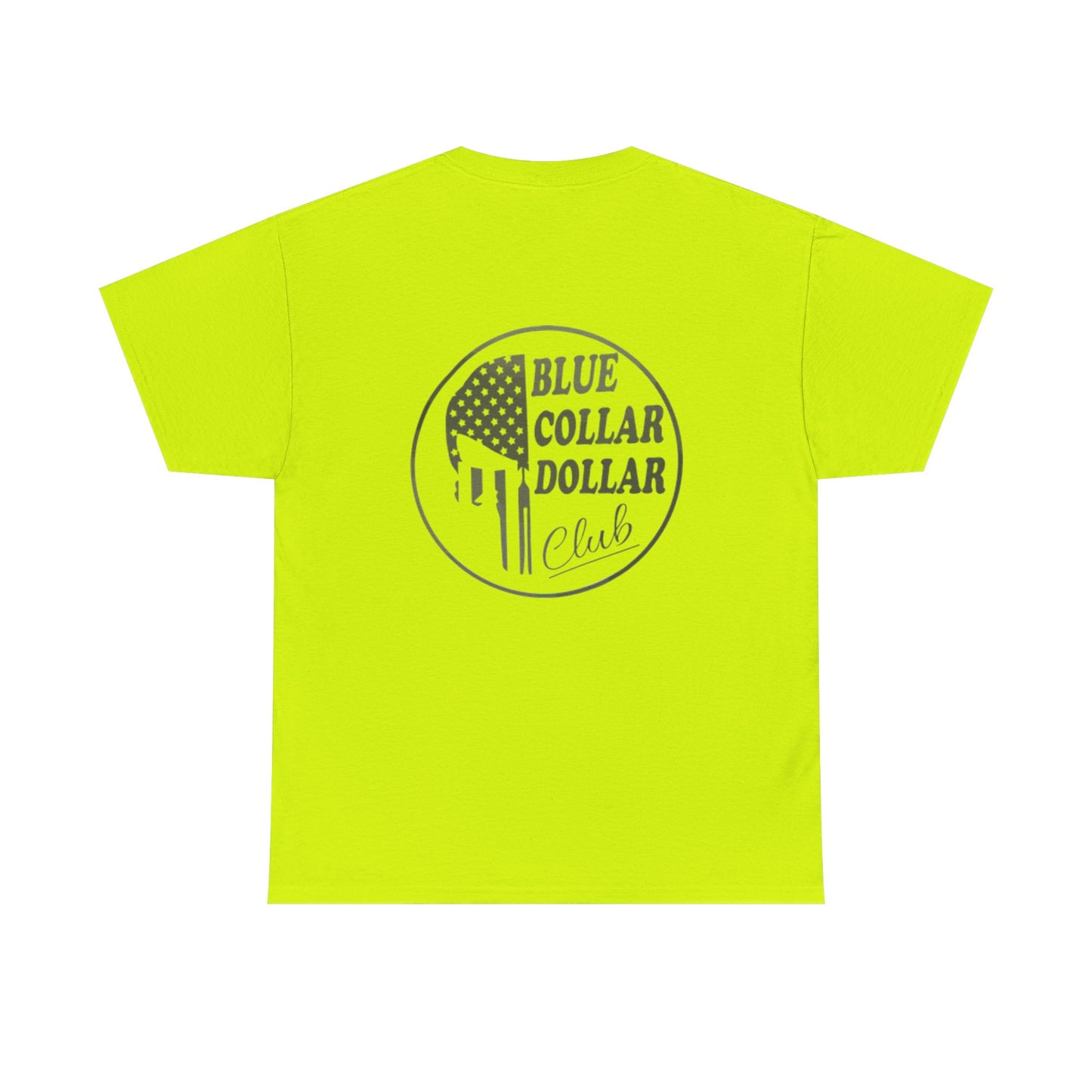 Unisex Heavy Cotton Tee - Blue Collar Dollar Club, Casual Wear, Gift for Tradespeople, Independence Day, Workwear Style