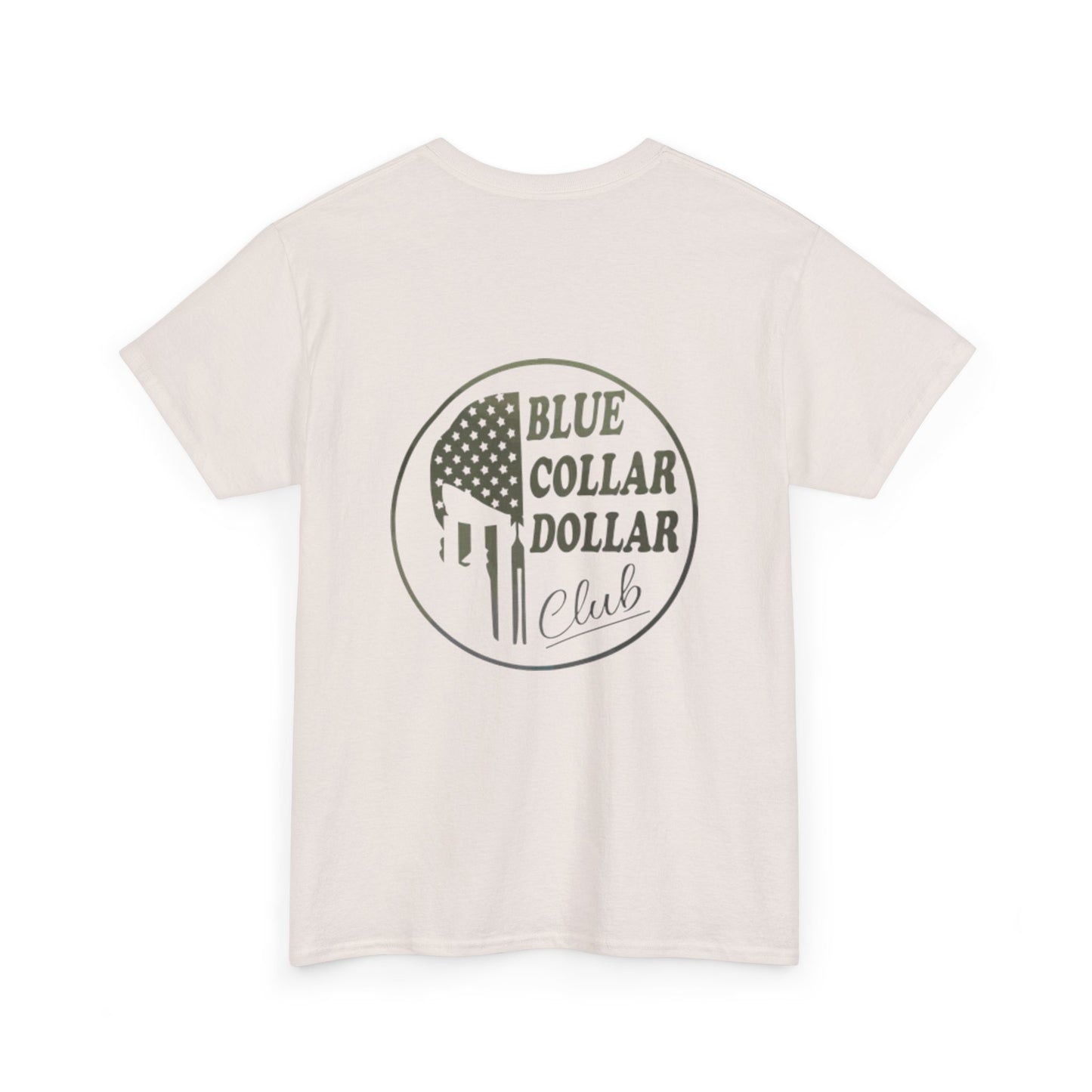 Unisex Heavy Cotton Tee - Blue Collar Dollar Club, Casual Wear, Gift for Tradespeople, Independence Day, Workwear Style