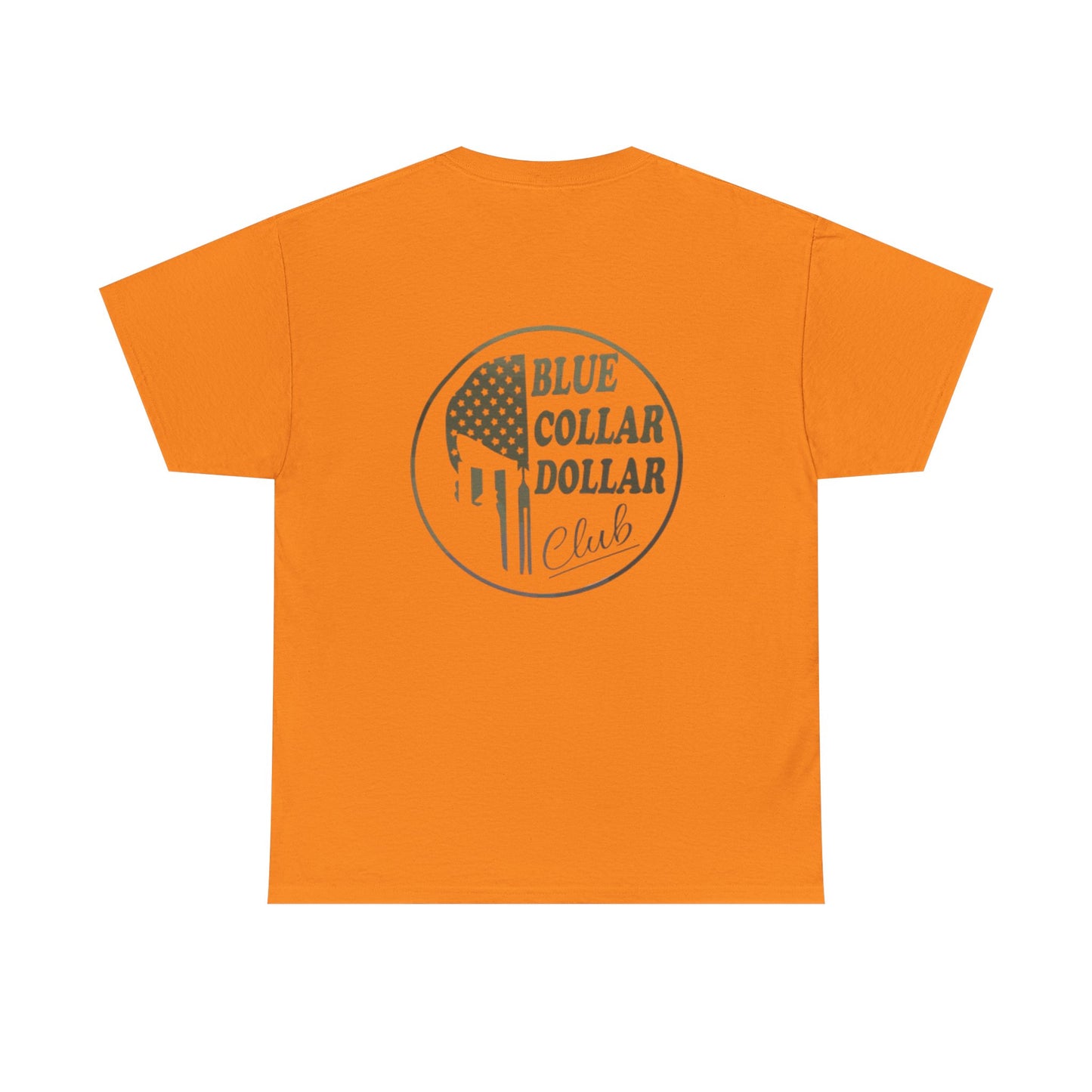 Unisex Heavy Cotton Tee - Blue Collar Dollar Club, Casual Wear, Gift for Tradespeople, Independence Day, Workwear Style