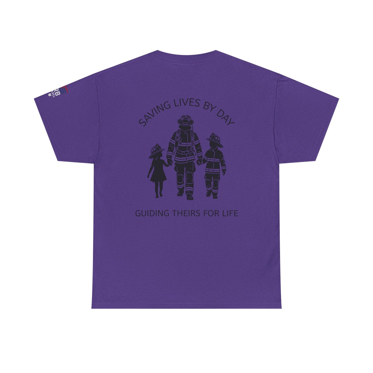 Firefighter Family Tribute Tee, Unisex Heavy Cotton Tee, Gift for Hero, Personalized Shirt, Firefighter Support, Family Bonding