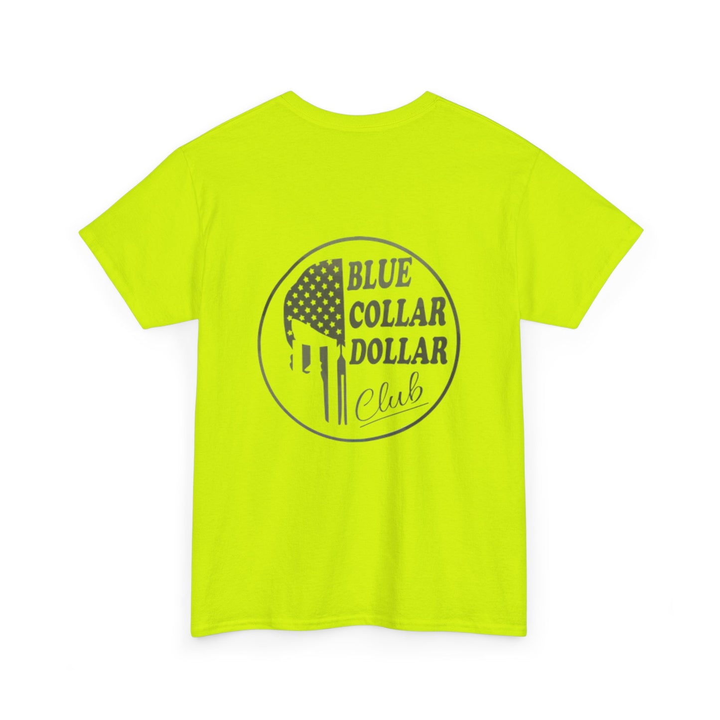 Unisex Heavy Cotton Tee - Blue Collar Dollar Club, Casual Wear, Gift for Tradespeople, Independence Day, Workwear Style