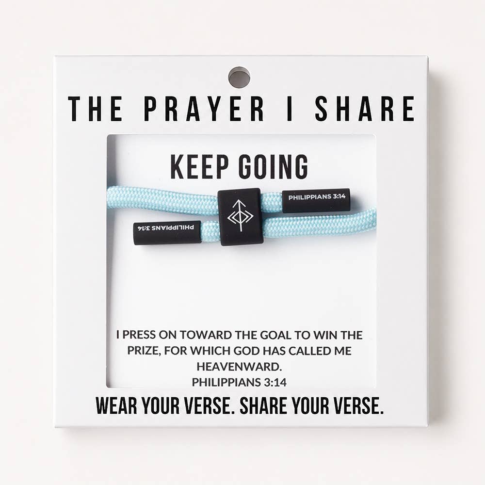 KEEP GOING Christian Cord Bracelet, Bible Verse Gifts